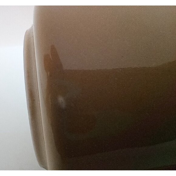 Two-Tone Brown & Tan Dip Glazed Ceramic Coffee Mug with Handle Vintage 3.25" - Picture 14 of 16